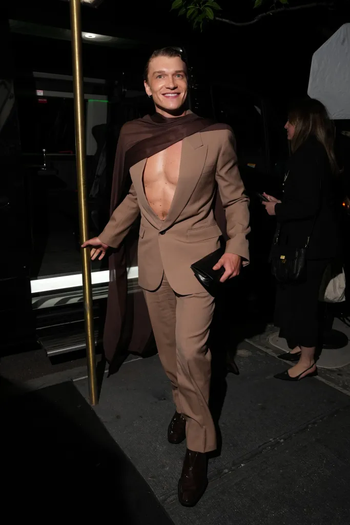 Connor Storrie at the Saint Laurent Met Gala After Party.