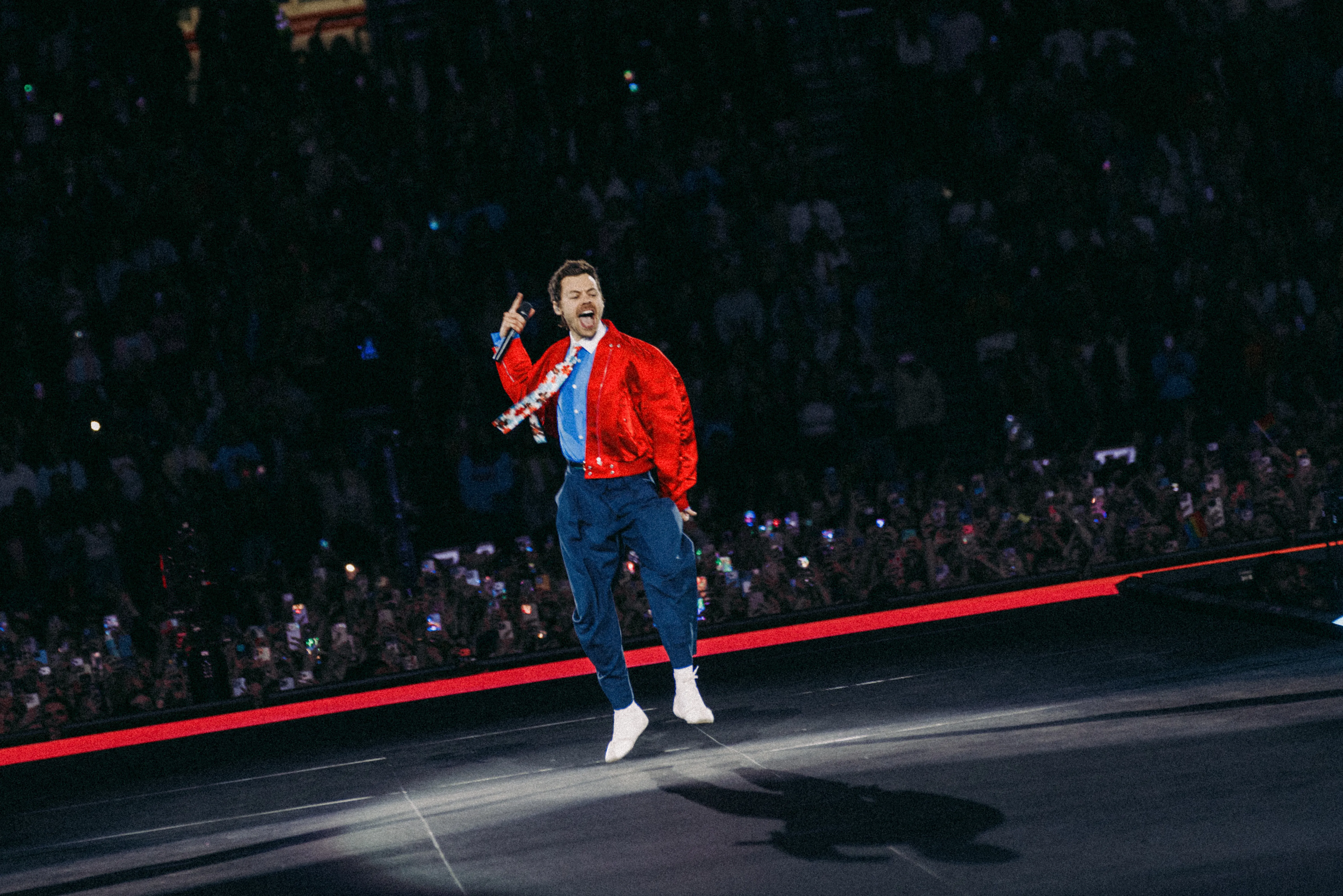 Harry Styles performing during his Together, Together Tour 2026 in Amsterdam.