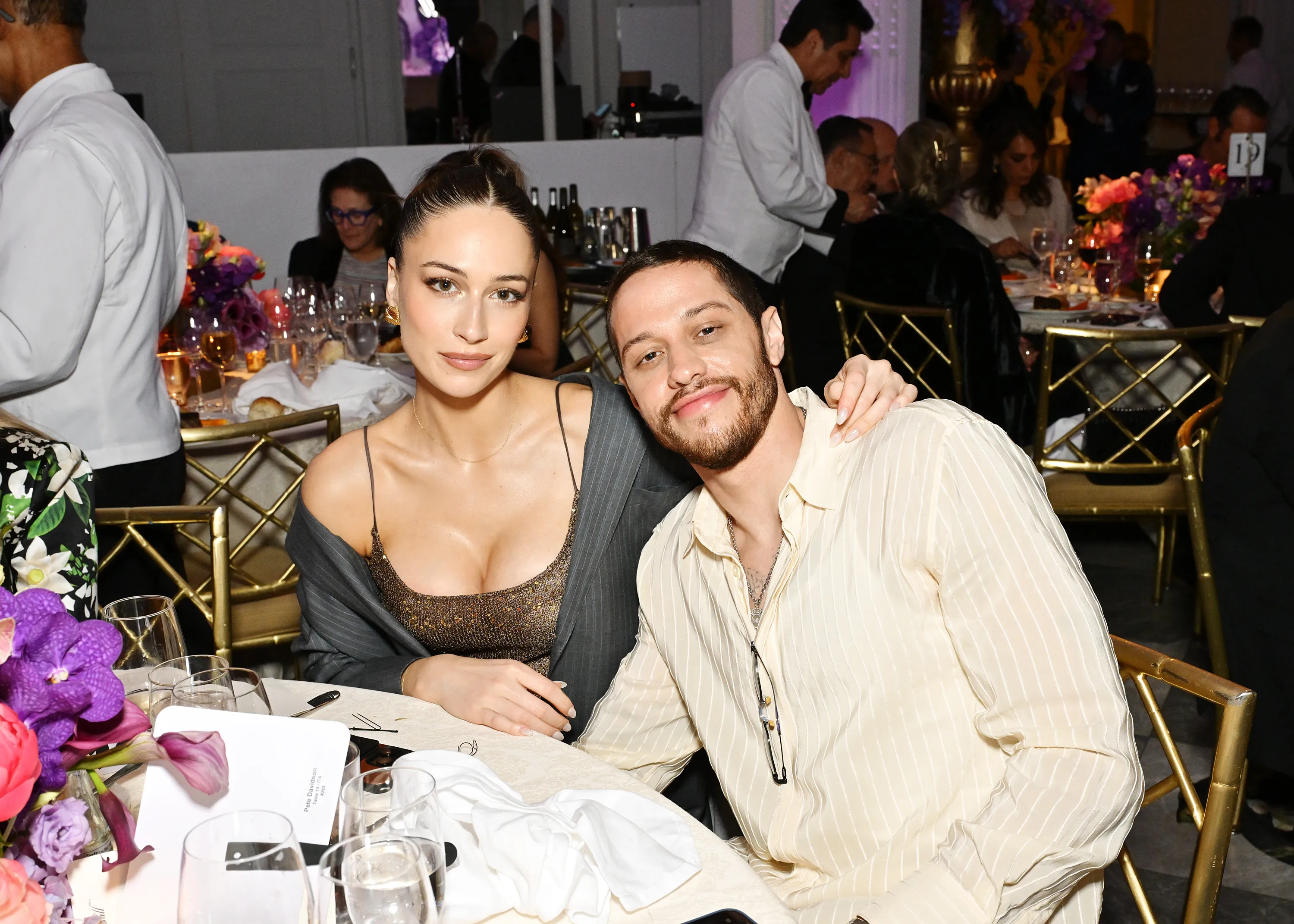 Elsie Hewitt and Pete Davidson posing together at the Endometriosis Foundation of America’s 13th Annual Blossom Ball.