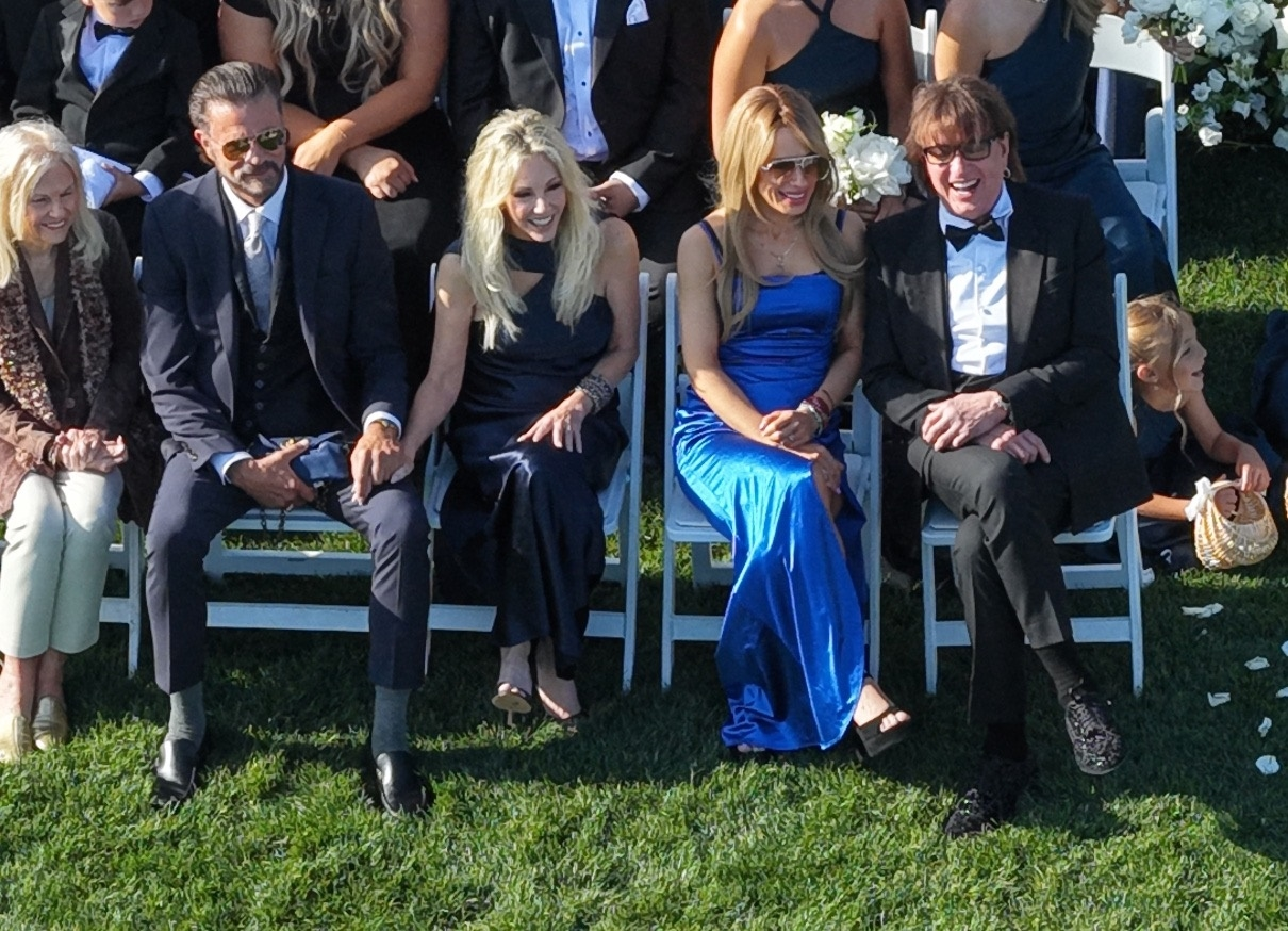 Heather Locklear, Richie Sambora, and Lorenzo Lamas attending Ava Locklear's wedding.