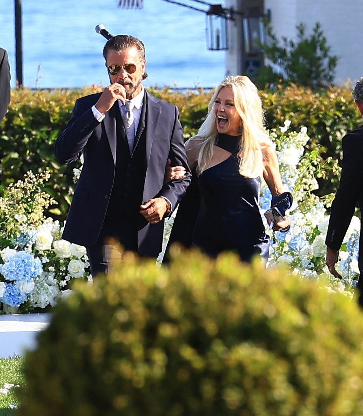 Heather Locklear and Lorenzo Lamas attending Ava Locklear's wedding.