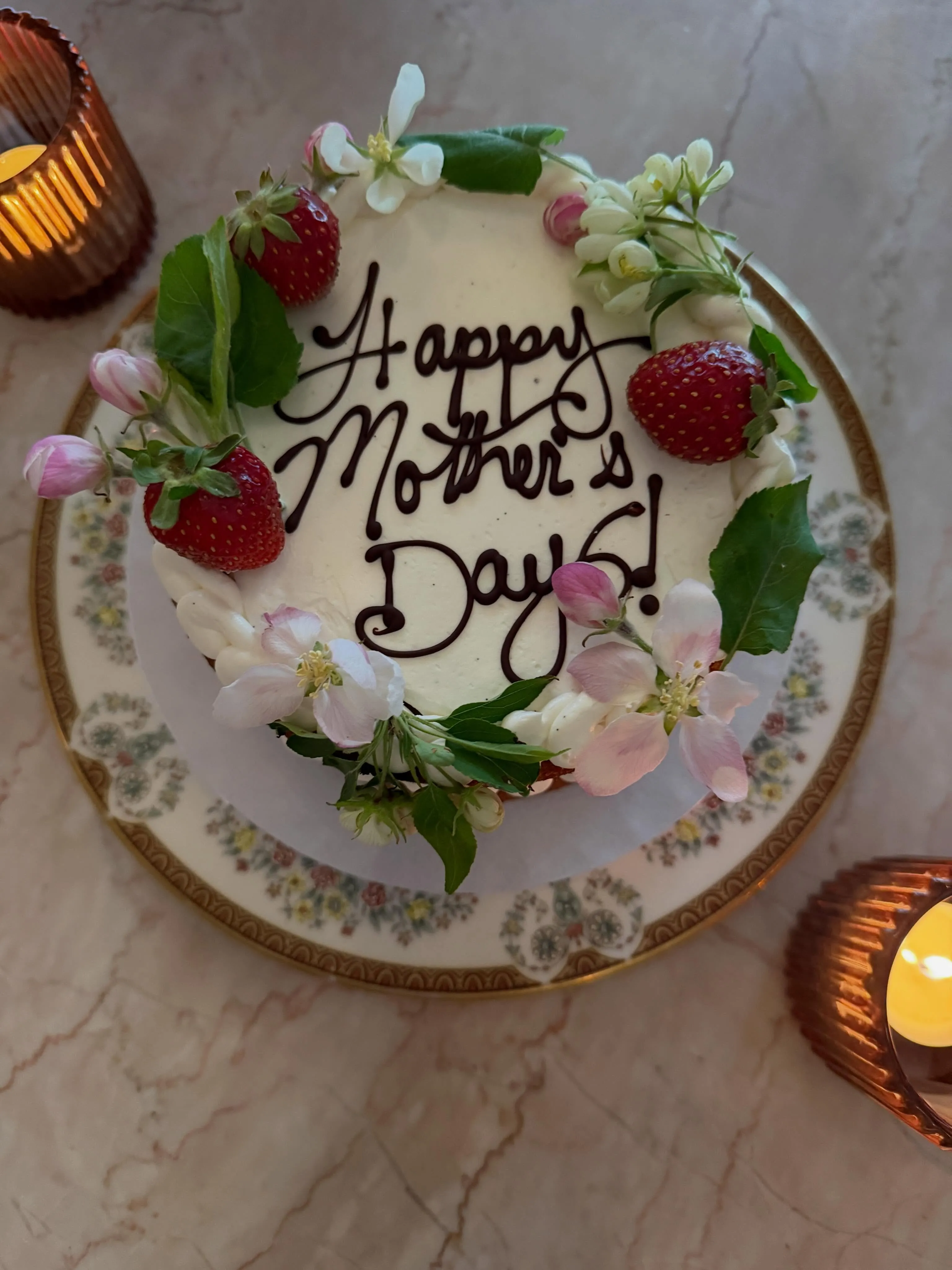 A round cake with 