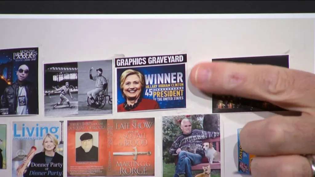 A graphic reading "Graphics Graveyard" with "Winner Hillary Rodham Clinton 45th President of the United States."