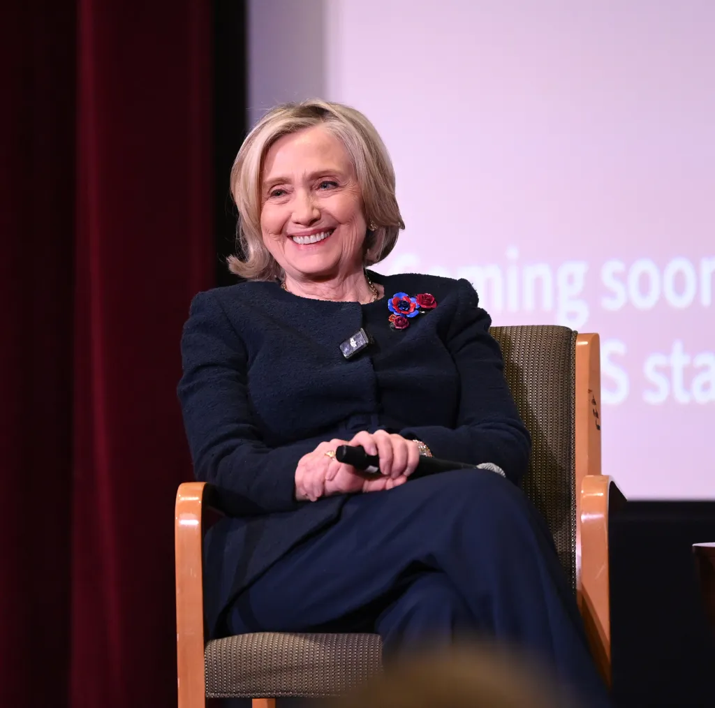 NEW YORK, NEW YORK - MAY 15: Hillary Clinton at the screening and discussion of "AMERIGO: The Search for the American Dream" at Directors Guild of America Theater on May 15, 2026 in New York City. (Photo by Michael Simon/Getty Images for McCourt Entertainment )