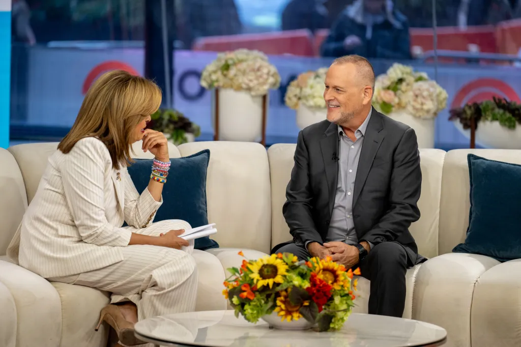 Hoda Kotb interviewing Dave Coulier on the "Today" show.