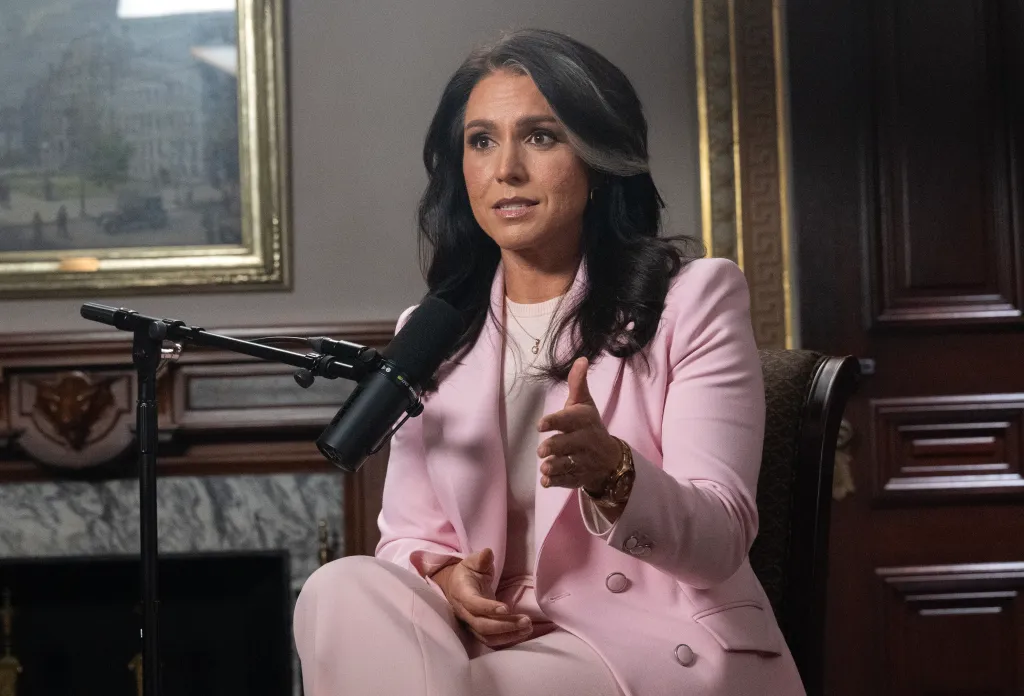 Tulsi Gabbard interviewed by Miranda Devine for Pod-Force One podcast.