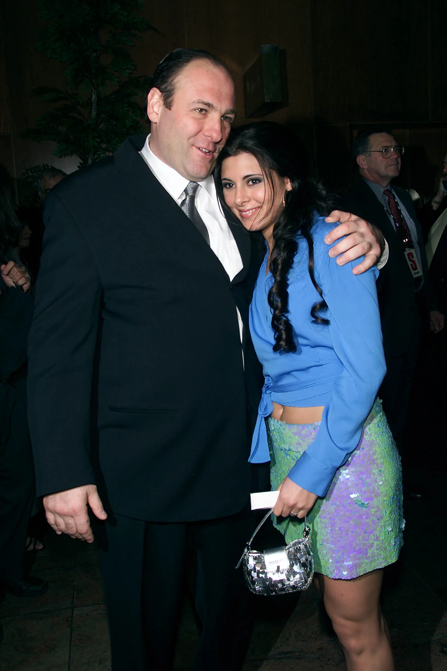 James Gandolfini and Jamie-Lynn Sigler at a "The Sopranos" premiere.