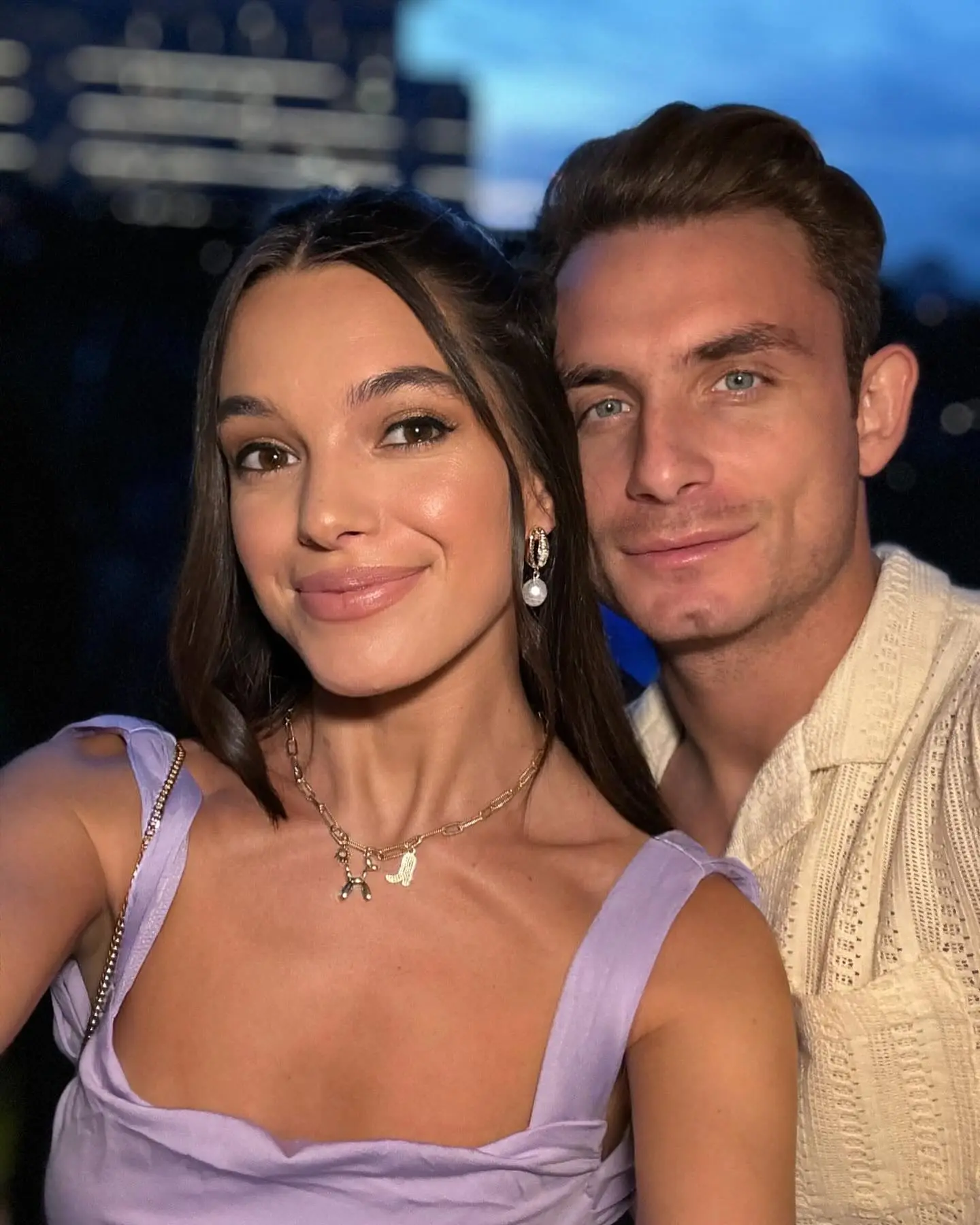 James Kennedy and Ally Lewber posing for a selfie.