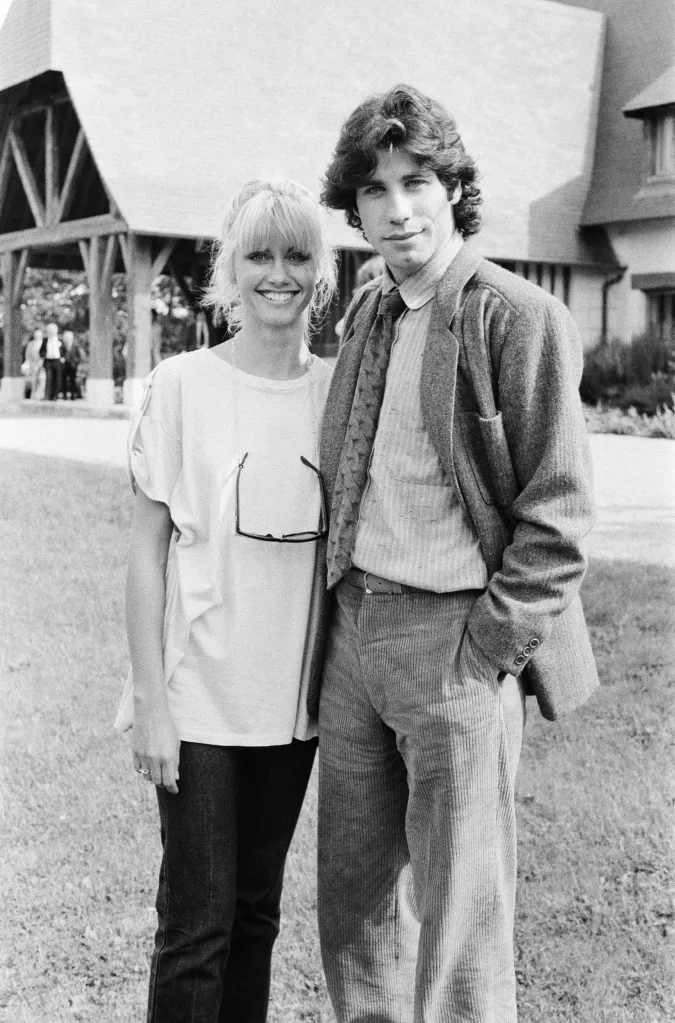 John Travolta and Olivia Newton-John, stars of the film Grease.