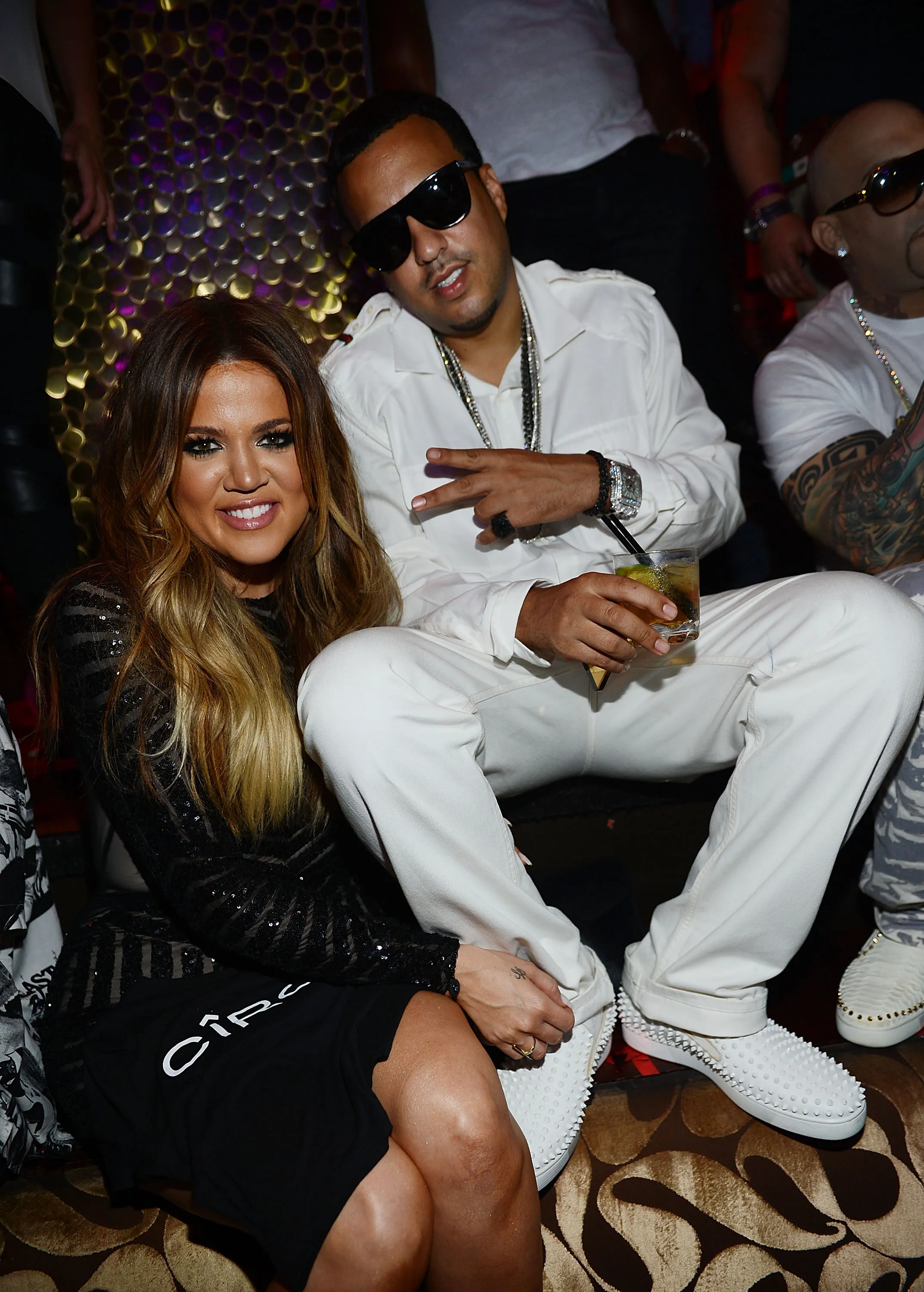 Khloe Kardashian and French Montana at TAO Nightclub