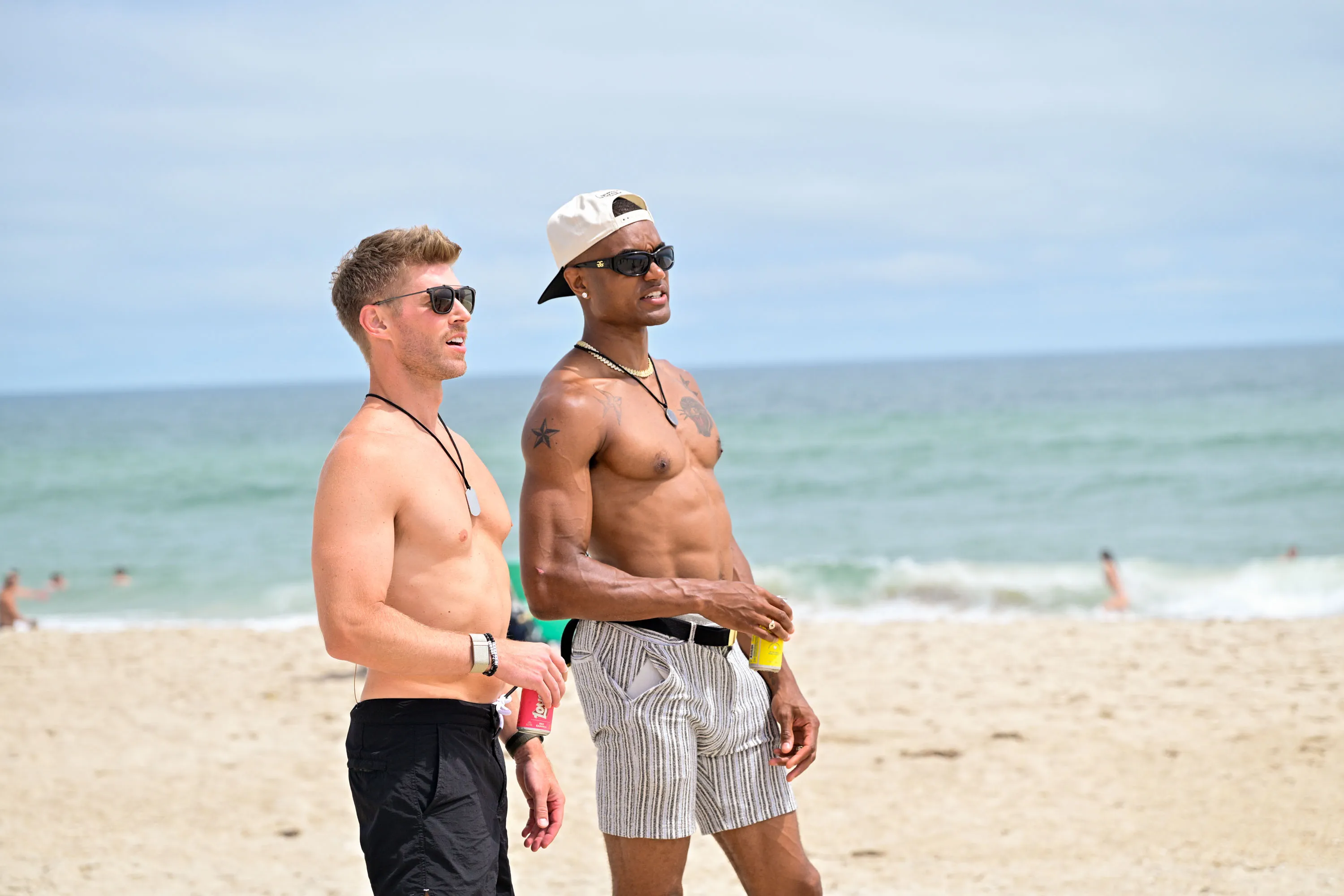Kyle Cooke and KJ Dillard on the beach from "Summer House".