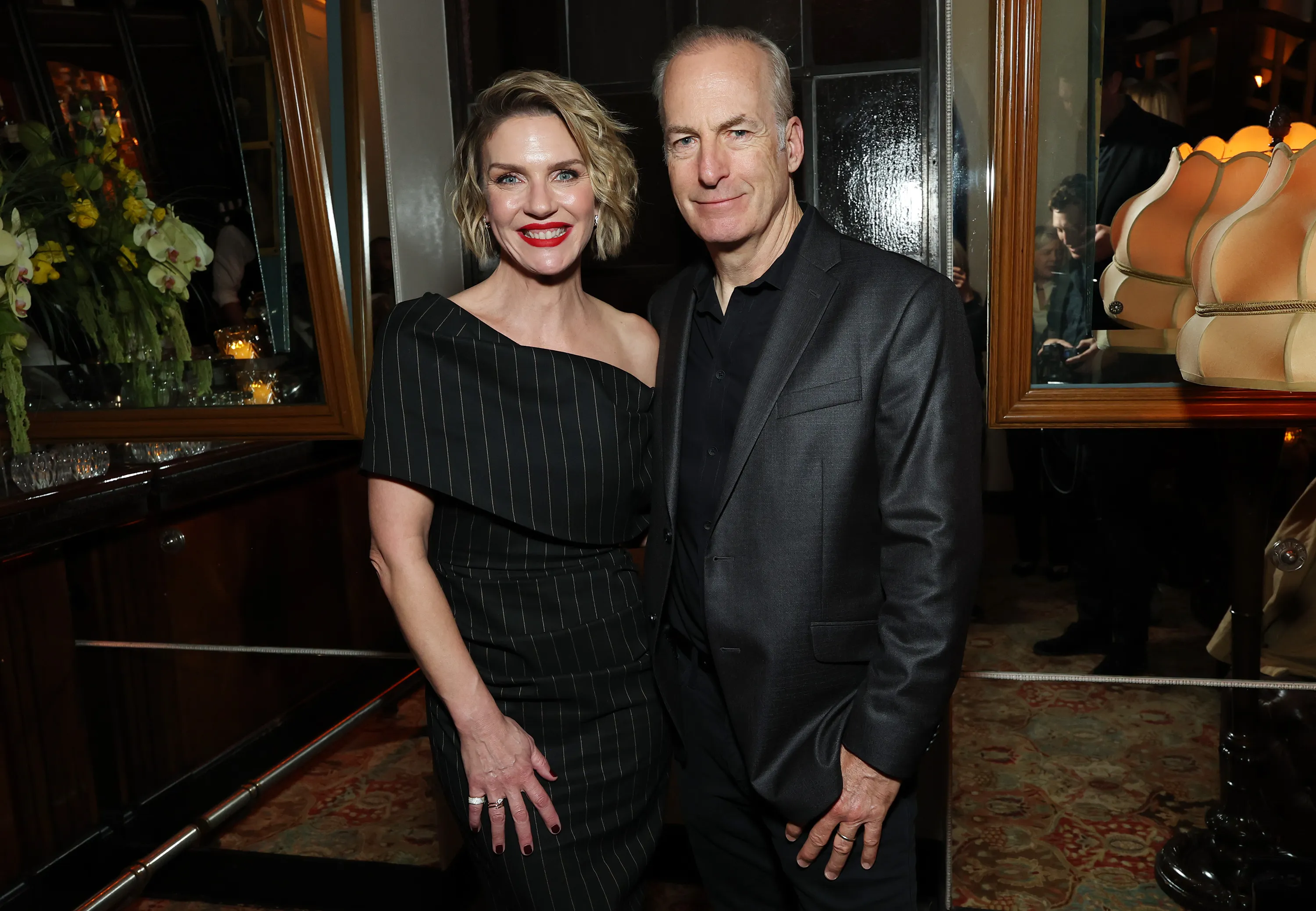 Rhea Seehorn and Bob Odenkirk at the premiere of Apple TV+'s 