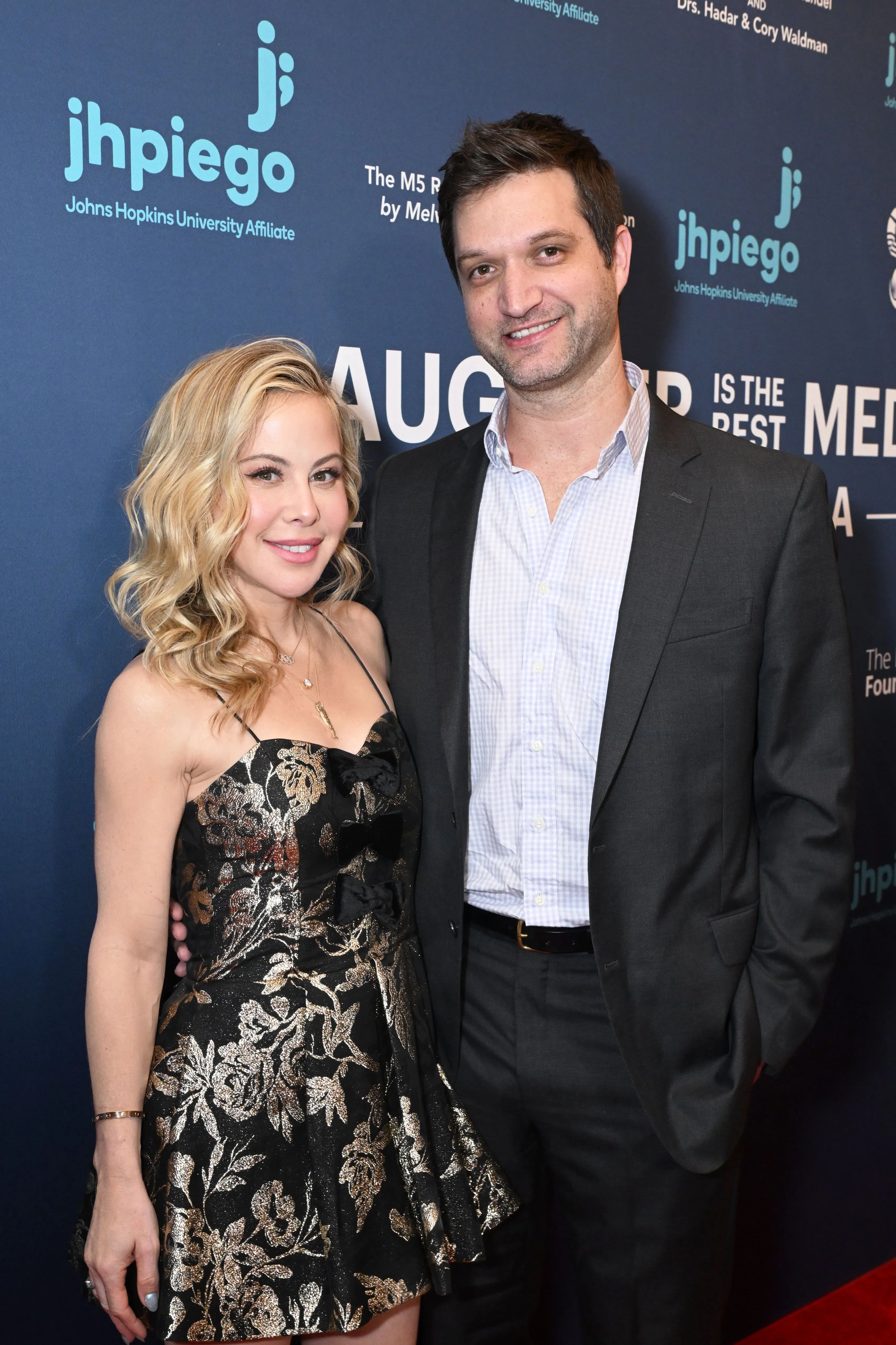 Tara Lipinski and Todd Kapostasy attend the Jhpiego Laughter is the Best Medicine Gala.