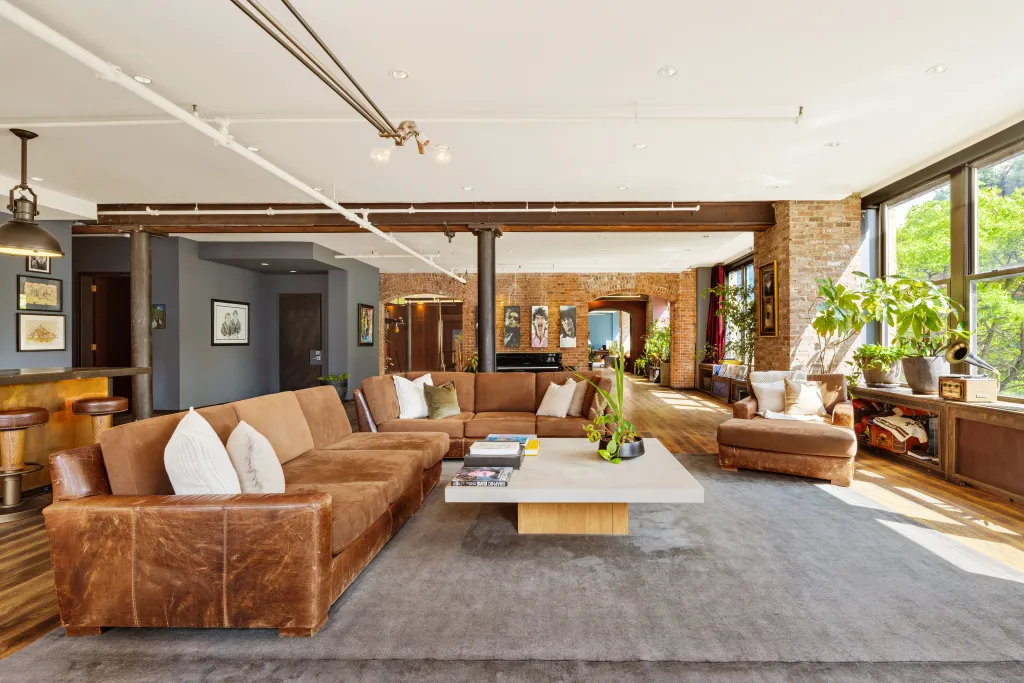 A close-up of the living space.