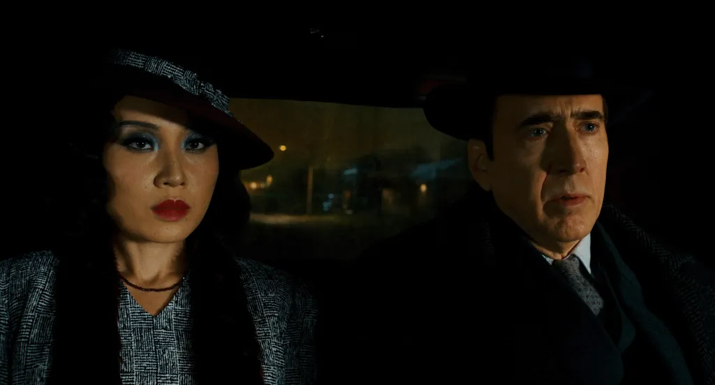 Li Jun Li and Nicolas Cage in "Spider-Noir"