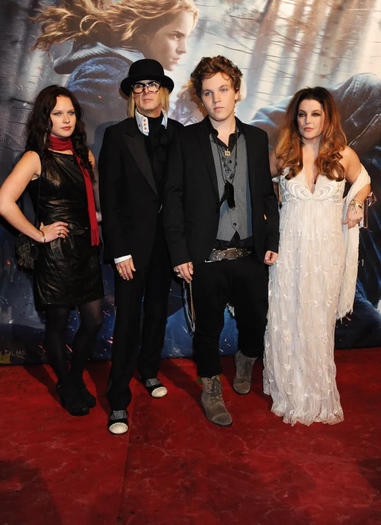 Lisa Marie Presley, Michael Lockwood, and Ben Keough at the "Harry Potter And The Deathly Hallows: Part 1" premiere.
