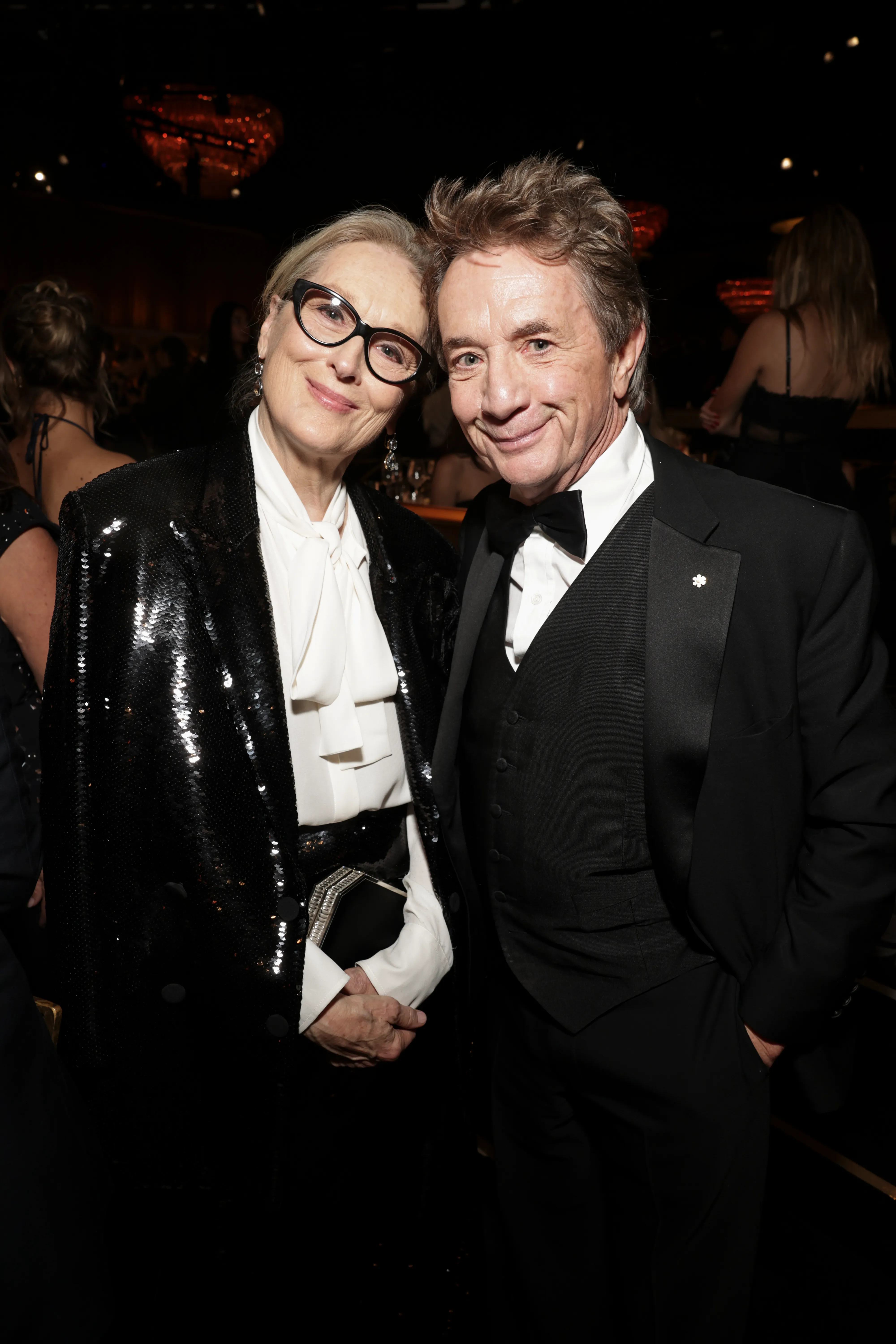 Meryl Streep and Martin Short at the 81st Annual Golden Globe Awards.
