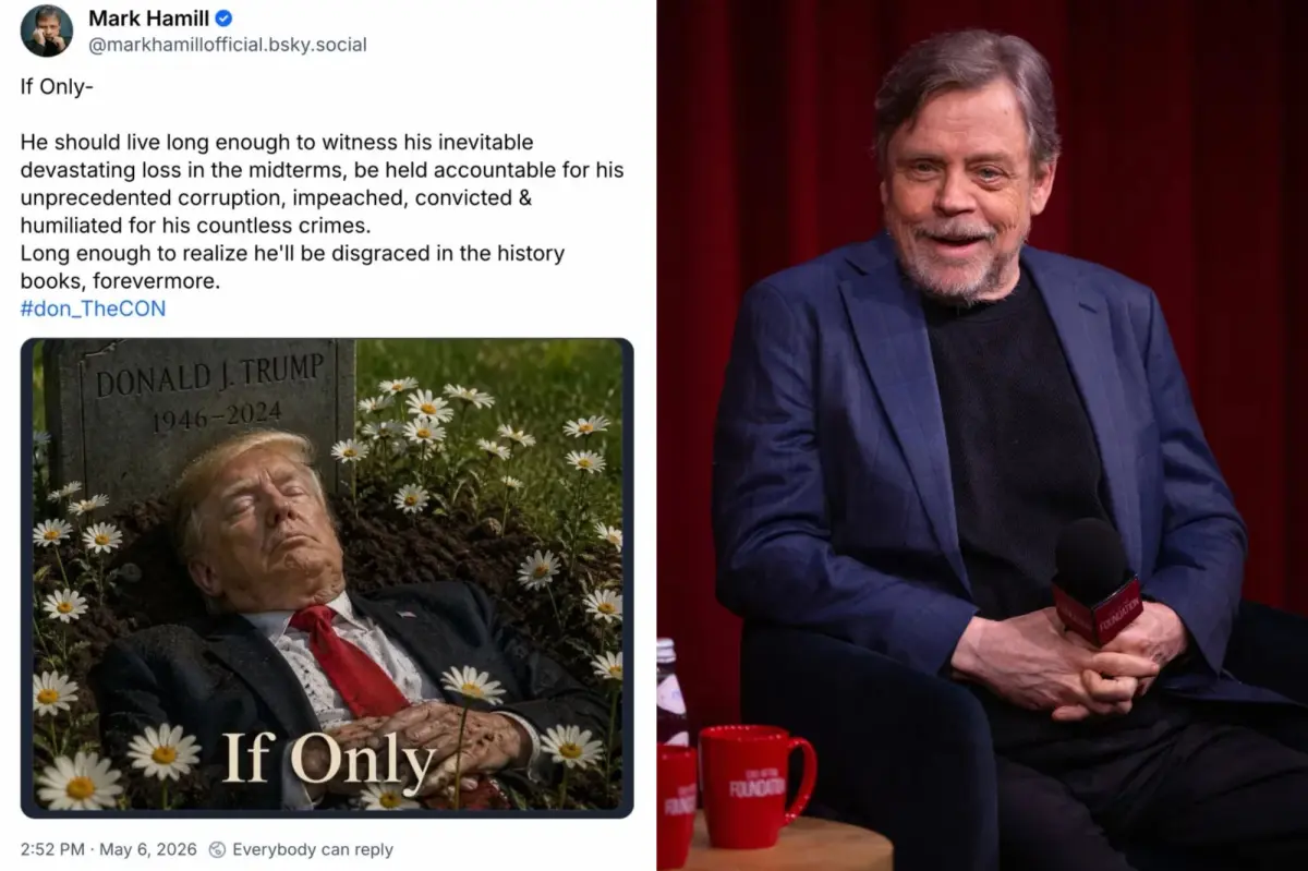 White House lashes out at ‘Star Wars’ actor Mark Hamill for post of Trump in grave: ‘One sick individual’