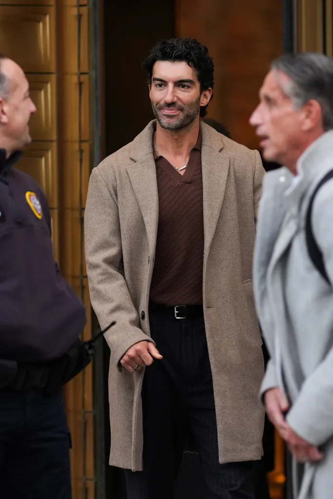 Justin Baldoni arrives at court.