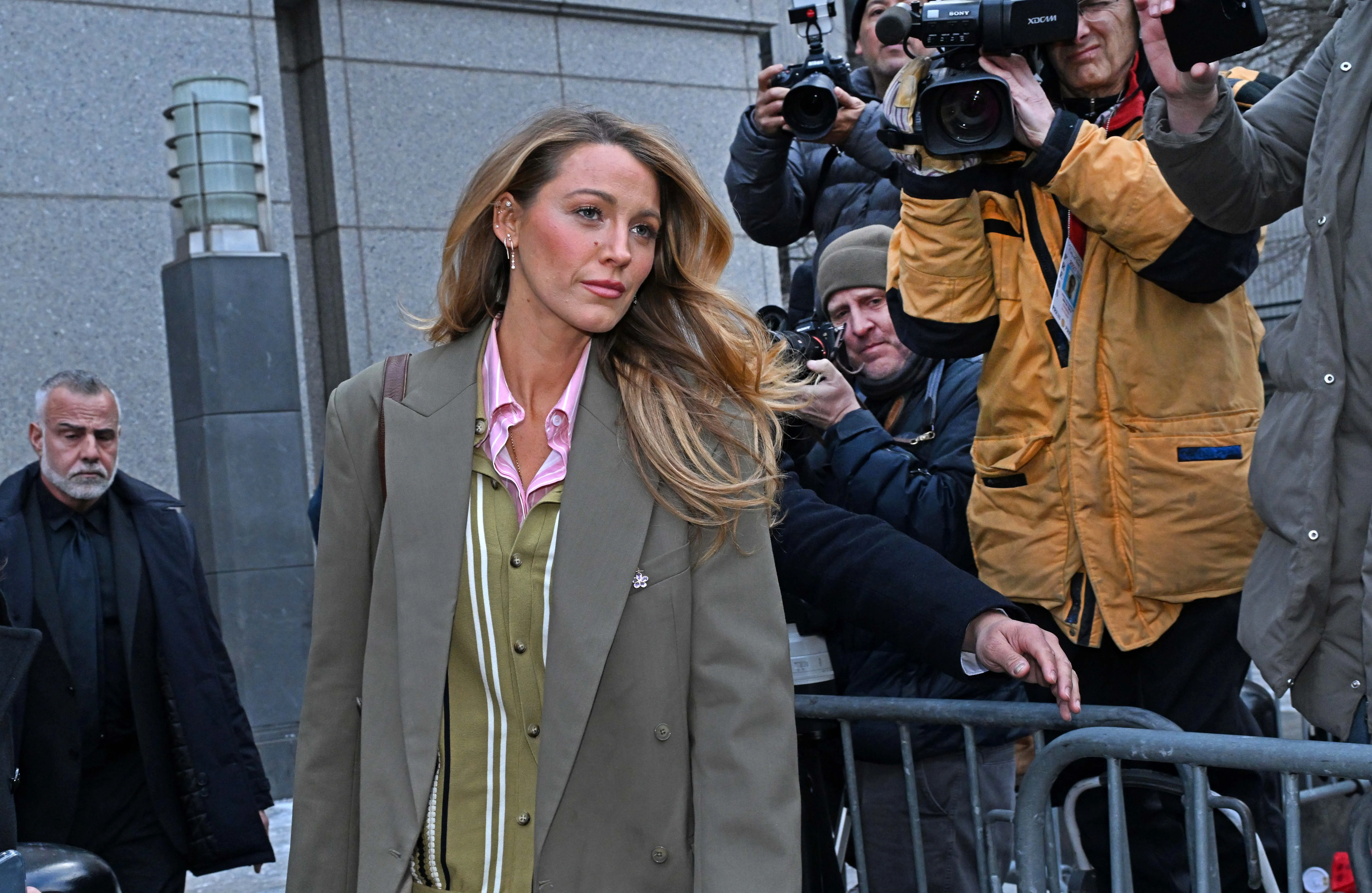 Blake Lively (pictured) leaves federal court after a settlement conference