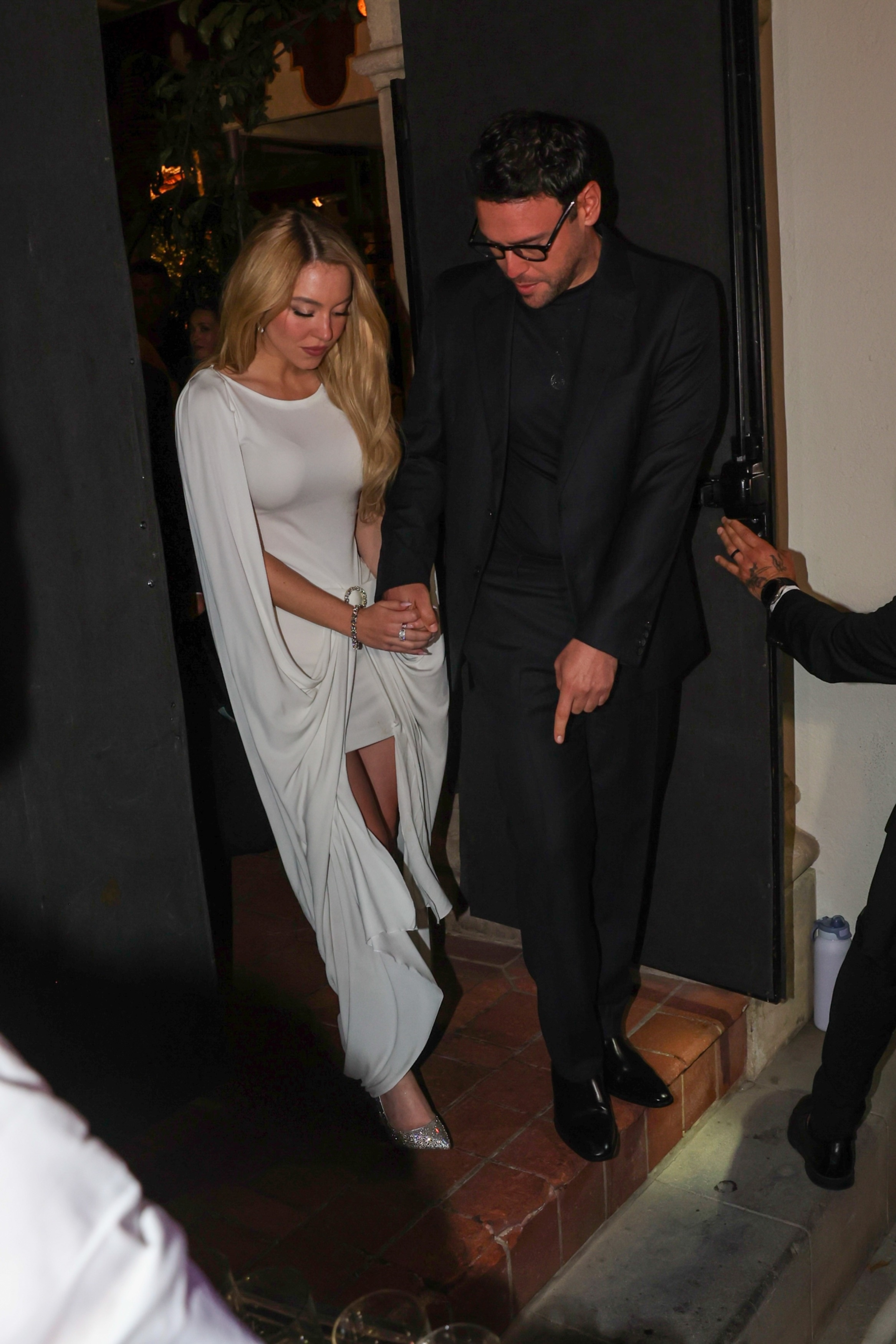 Sydney Sweeney and Scooter Braun leave the "Euphoria" Season 3 afterparty