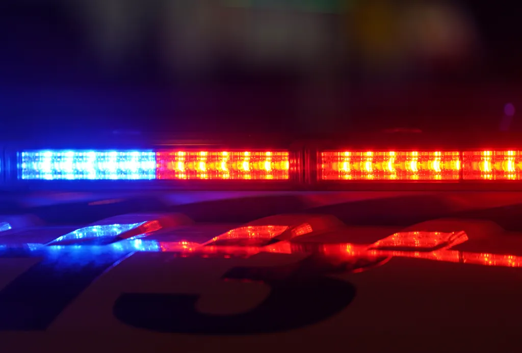 Police car lights