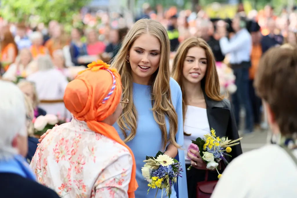 Amalia and Alexia attend the King's Day celebration in Doetinchem, Netherlands, on April 26, 2025.