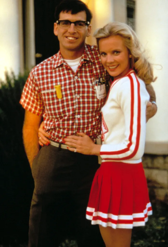 Robert Carradine and Michelle Meyrink in "Revenge of the Nerds".