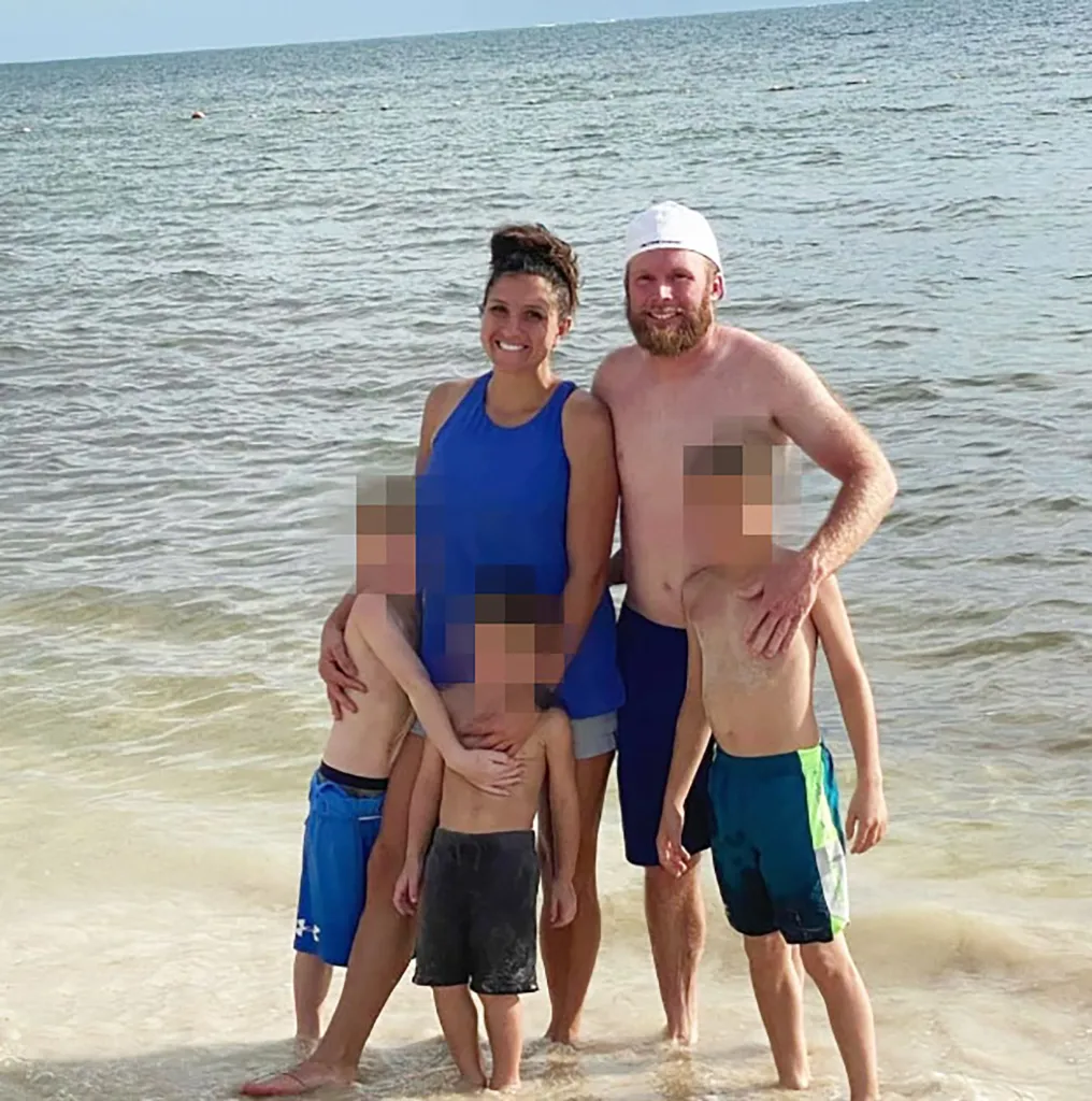 Kouri and Eric Richins with their sons.