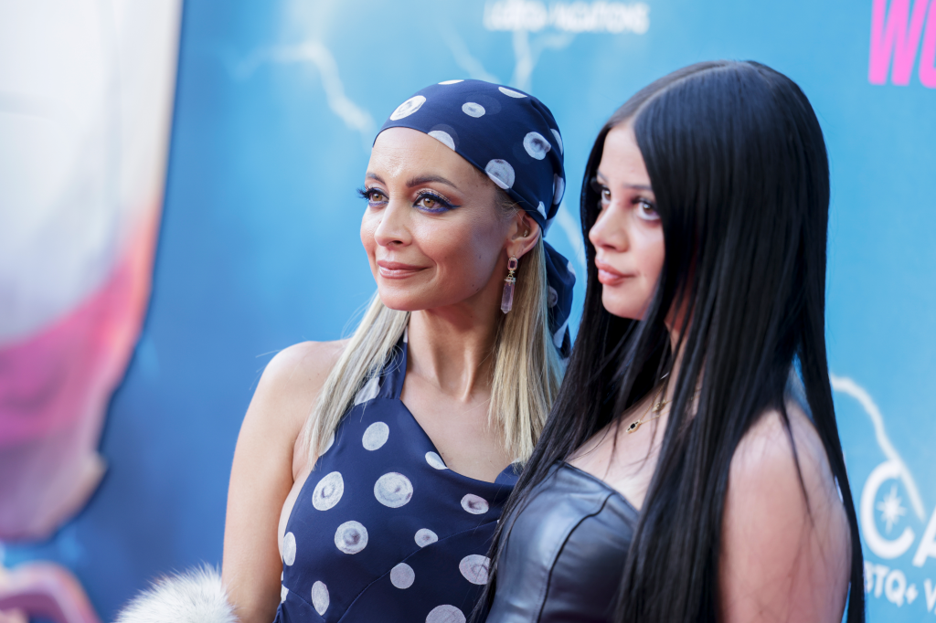 Nicole Richie and Kate Madden at the "Stop! That! Train!" world premiere.