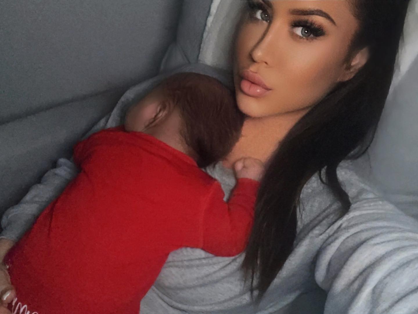 Maralee Nichols holding her baby son.