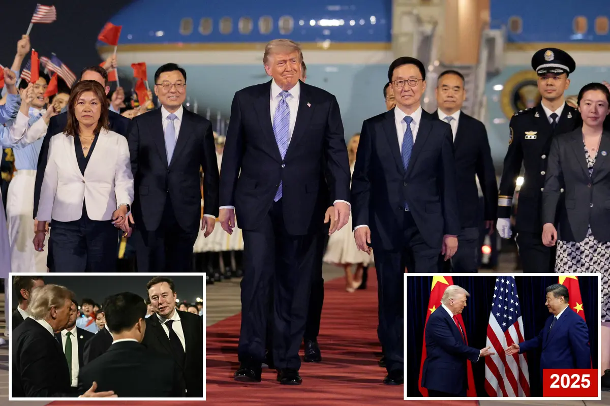 Trump gets red-carpet welcome after he lands in Beijing for closely watched summit with Xi Jinping