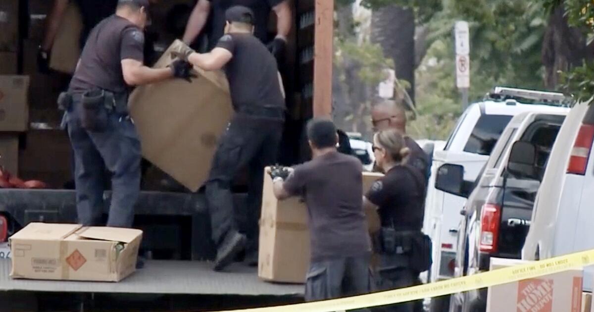 Truckloads of illegal fireworks found in South L.A., prompting evacuations