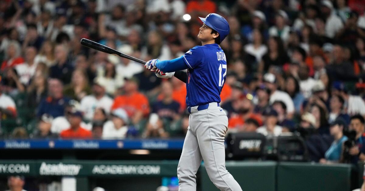 Dodgers beat Astros but Shohei Ohtani’s hitless streak remains a point of concern