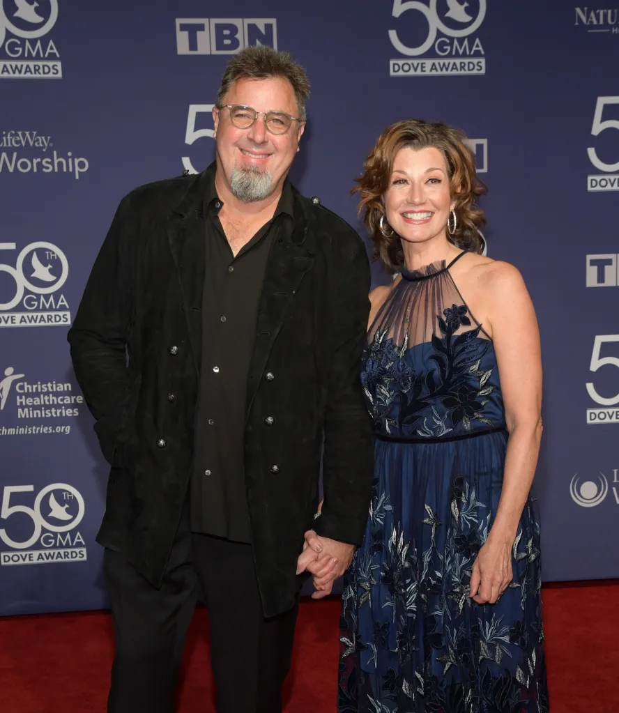 Vince Gill and Amy Grant attend the 50th Annual GMA Dove Awards.