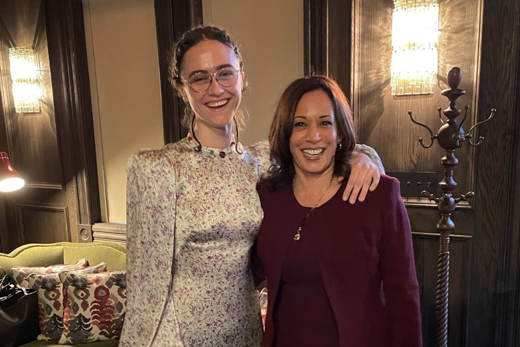Kamala Harris and her stepdaughter Ella Emhoff
