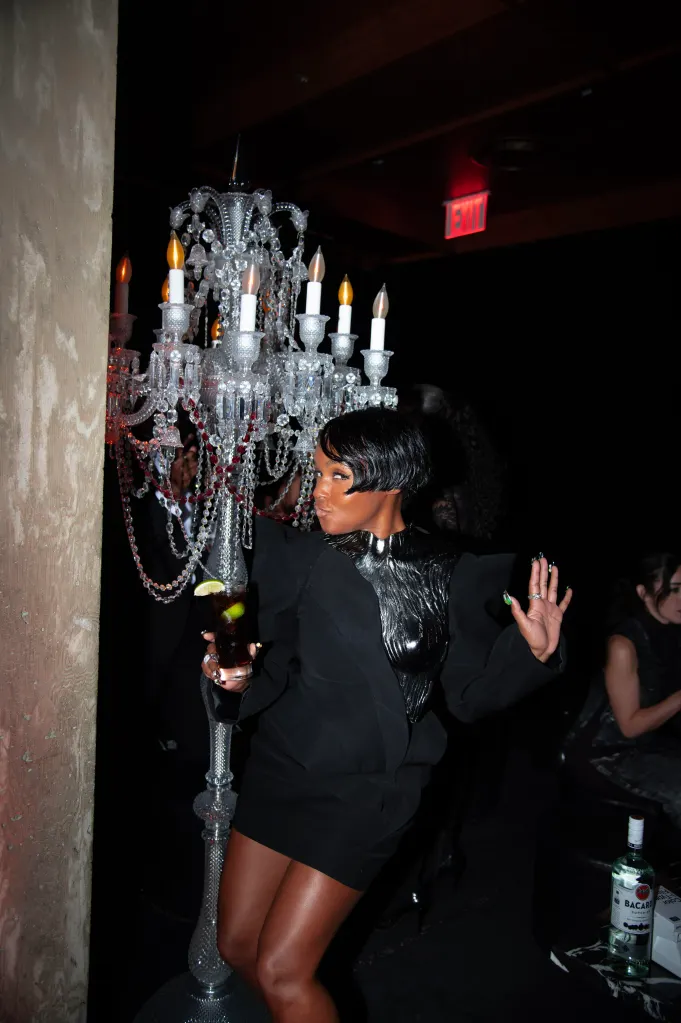 Janelle Monáe at a Met Gala afterparty at Public Hotel.