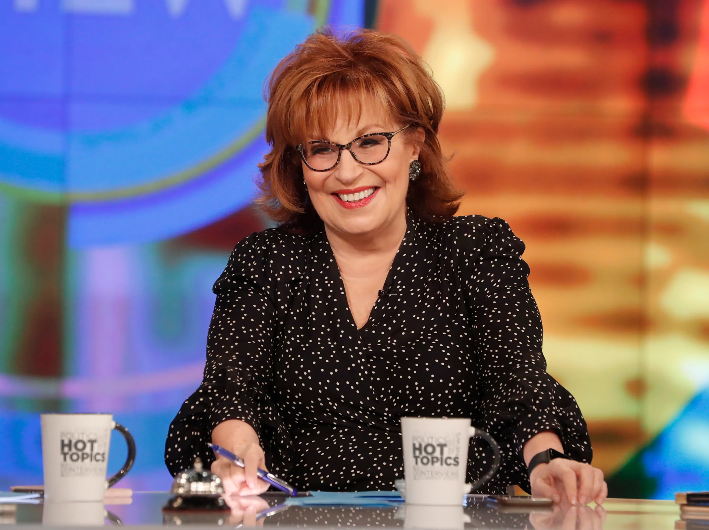 Joy Behar smiling on the set of "The View."