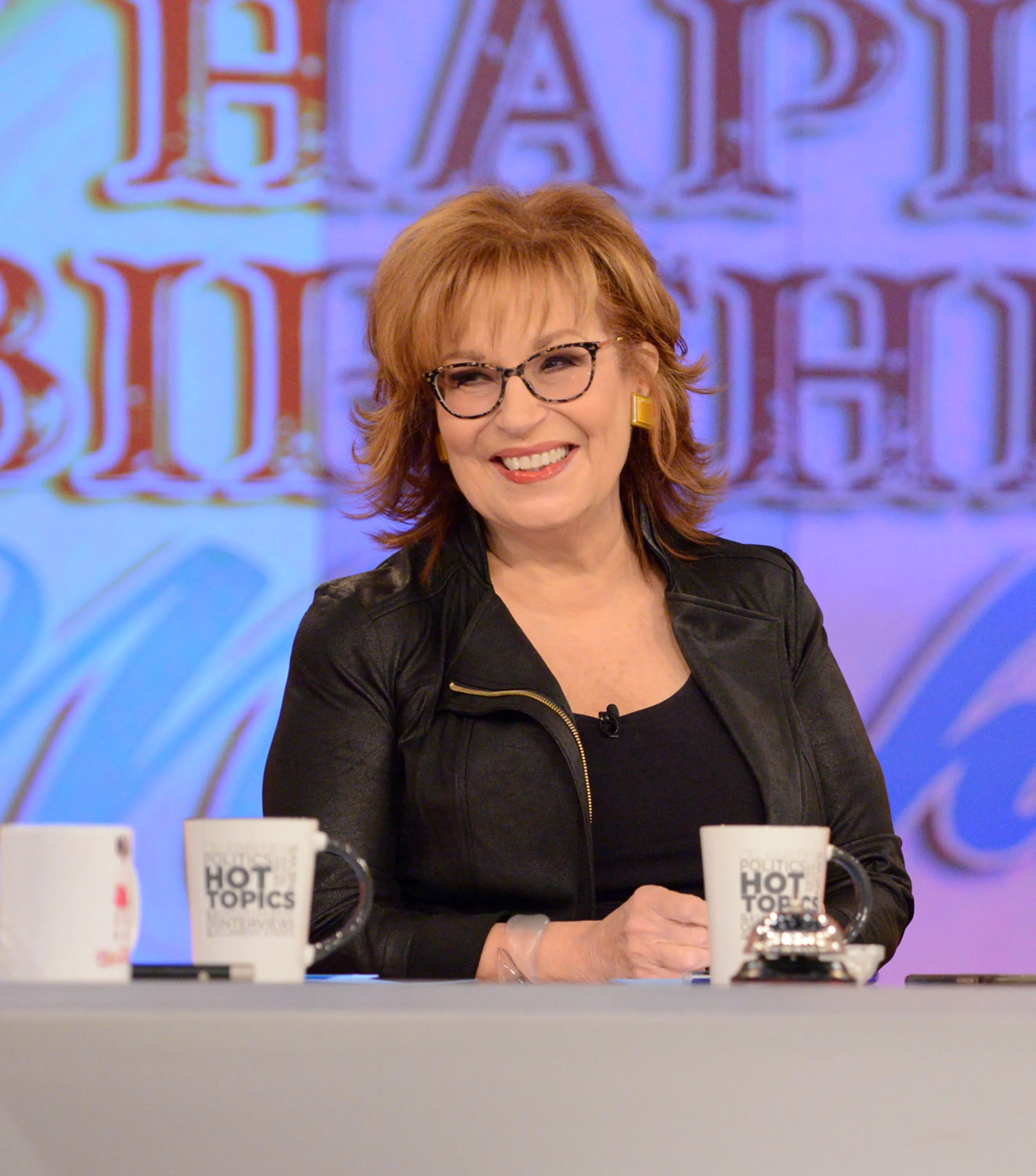 Joy Behar smiling on the set of "The View."