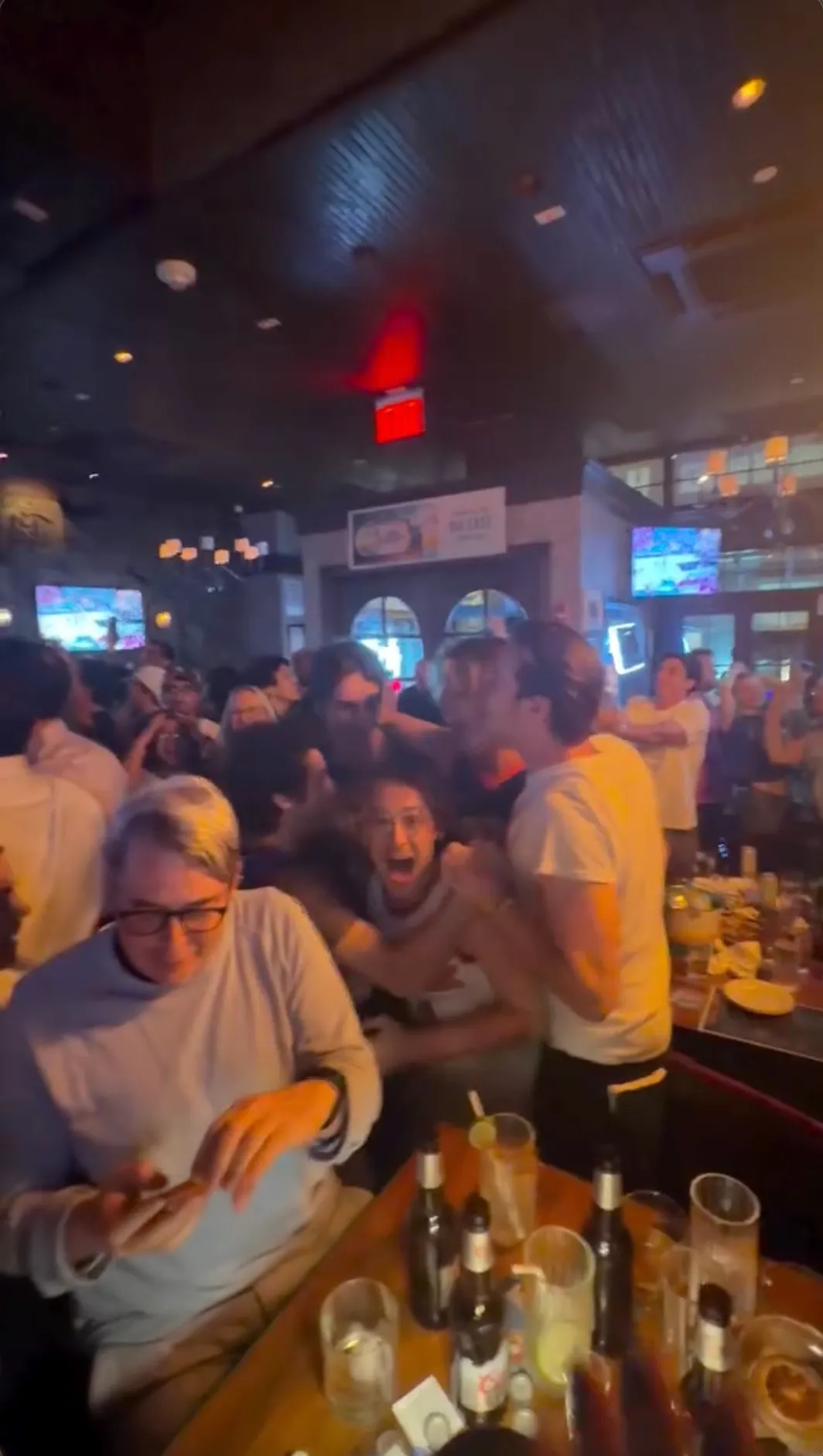 Matthew Broderick watching Knicks game at NYC bar