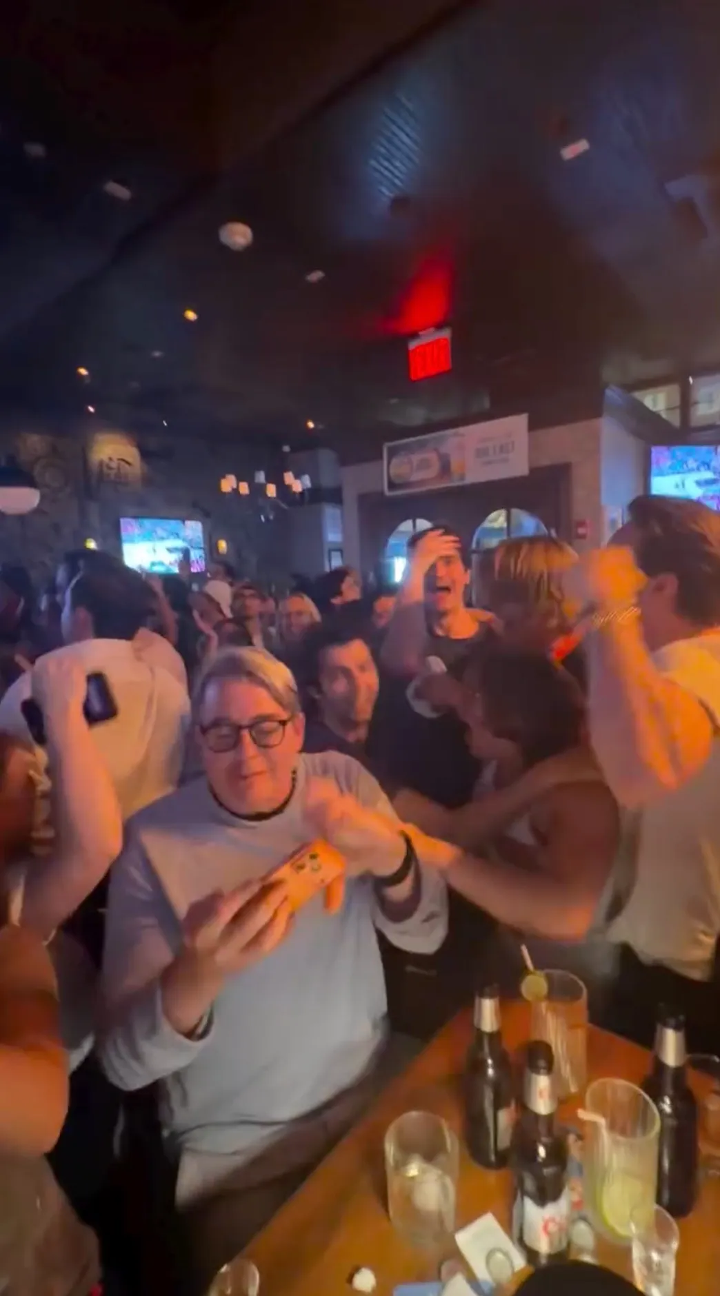 Matthew Broderick watching Knicks game at NYC bar