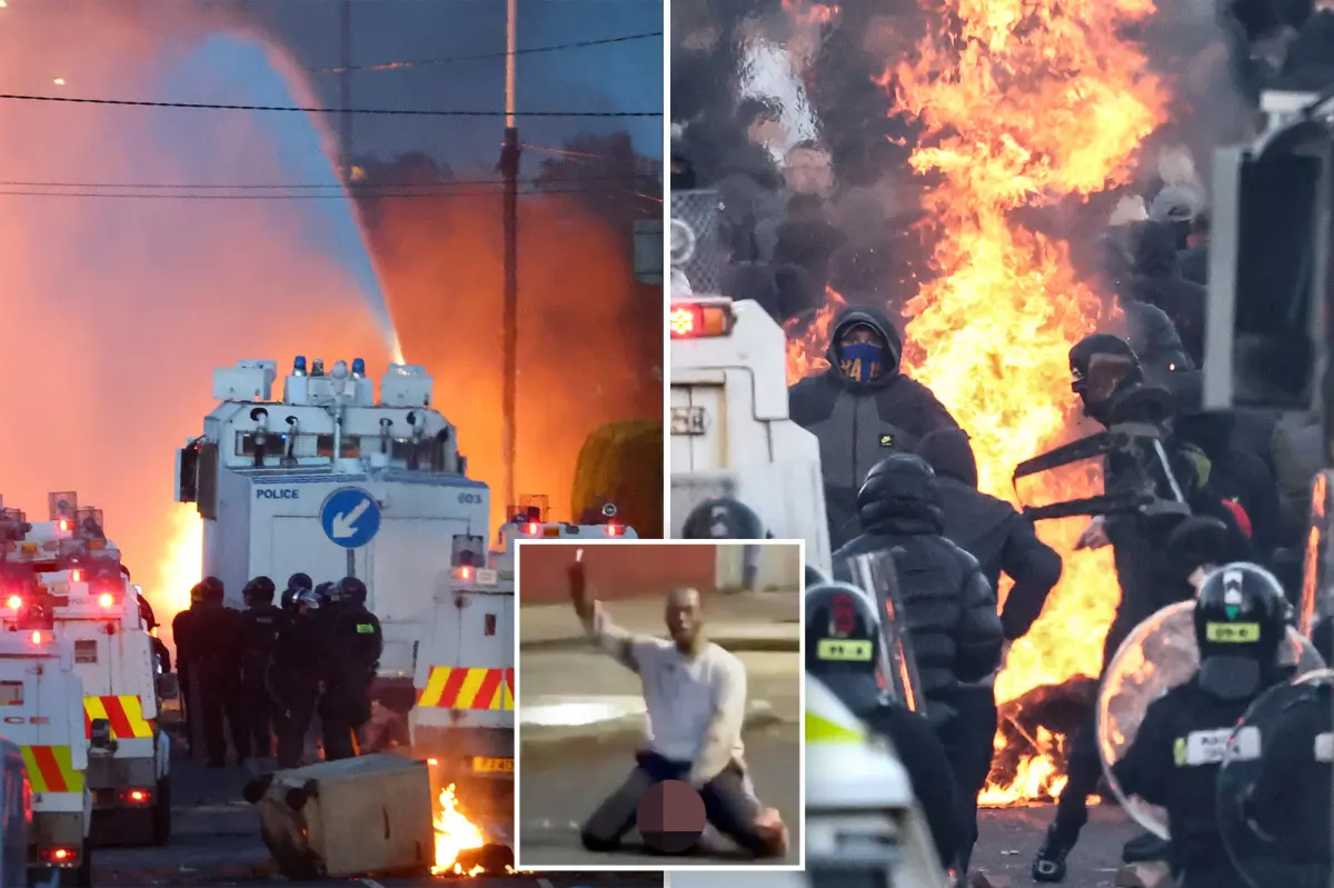 Police blast water cannons at Belfast protesters as unrest flares again after stabbing