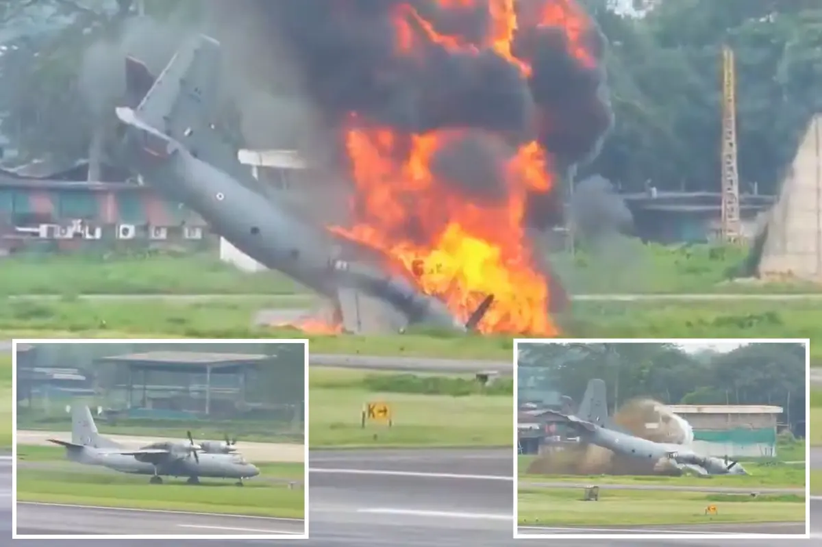 Military plane crashes and explodes into fireball, killing 5 — but with co-pilot surviving
