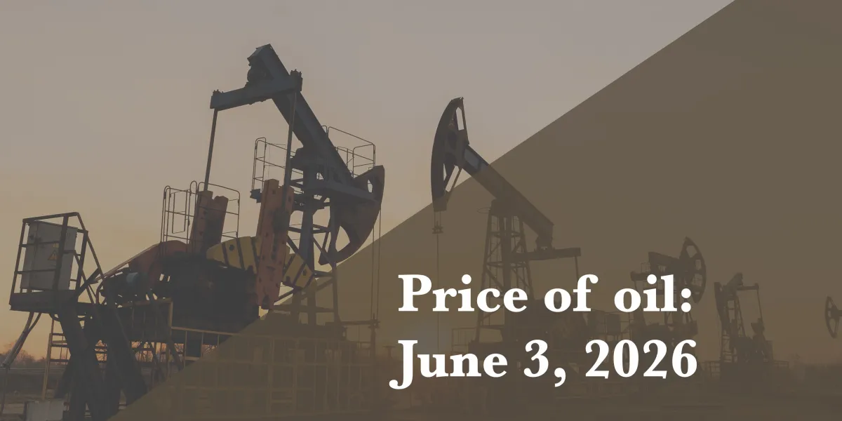 Current price of oil as of June 3, 2026