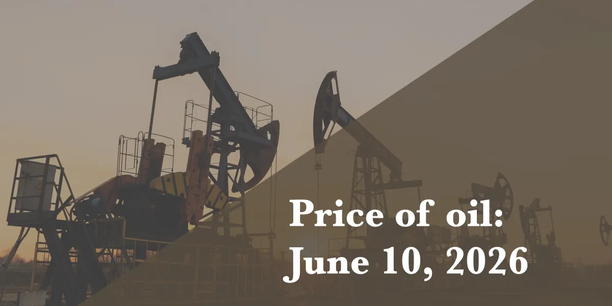 Current price of oil as of June 10, 2026