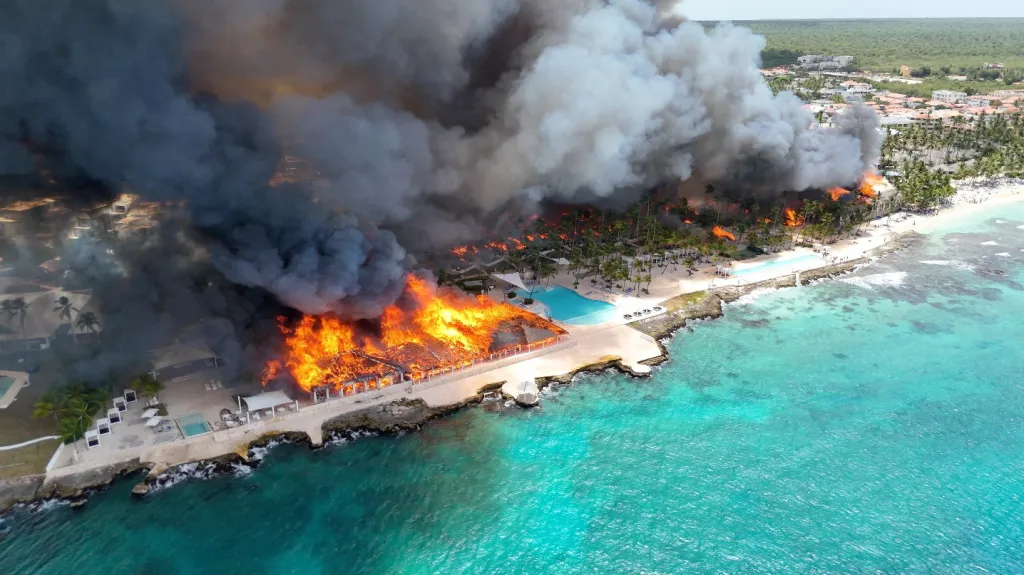 The out-of-control blaze broke out at the Viva Wyndham Dominicus Beach Hotel on June 19, 2026.