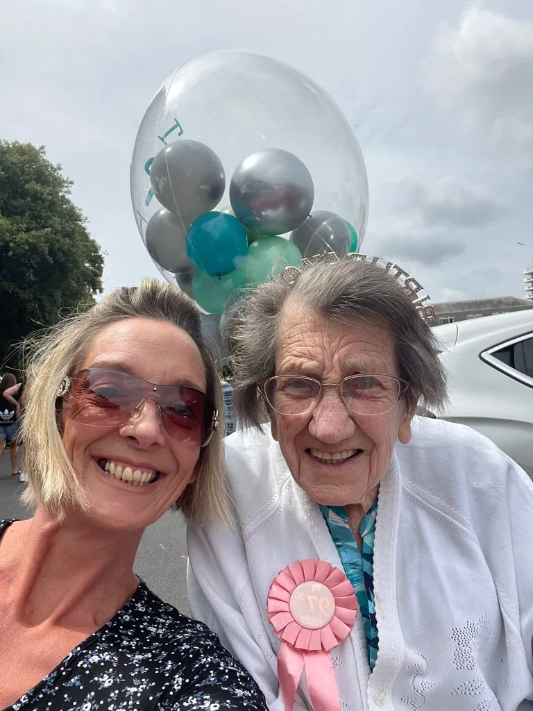 Margaret Ham with her daughter Rachael.