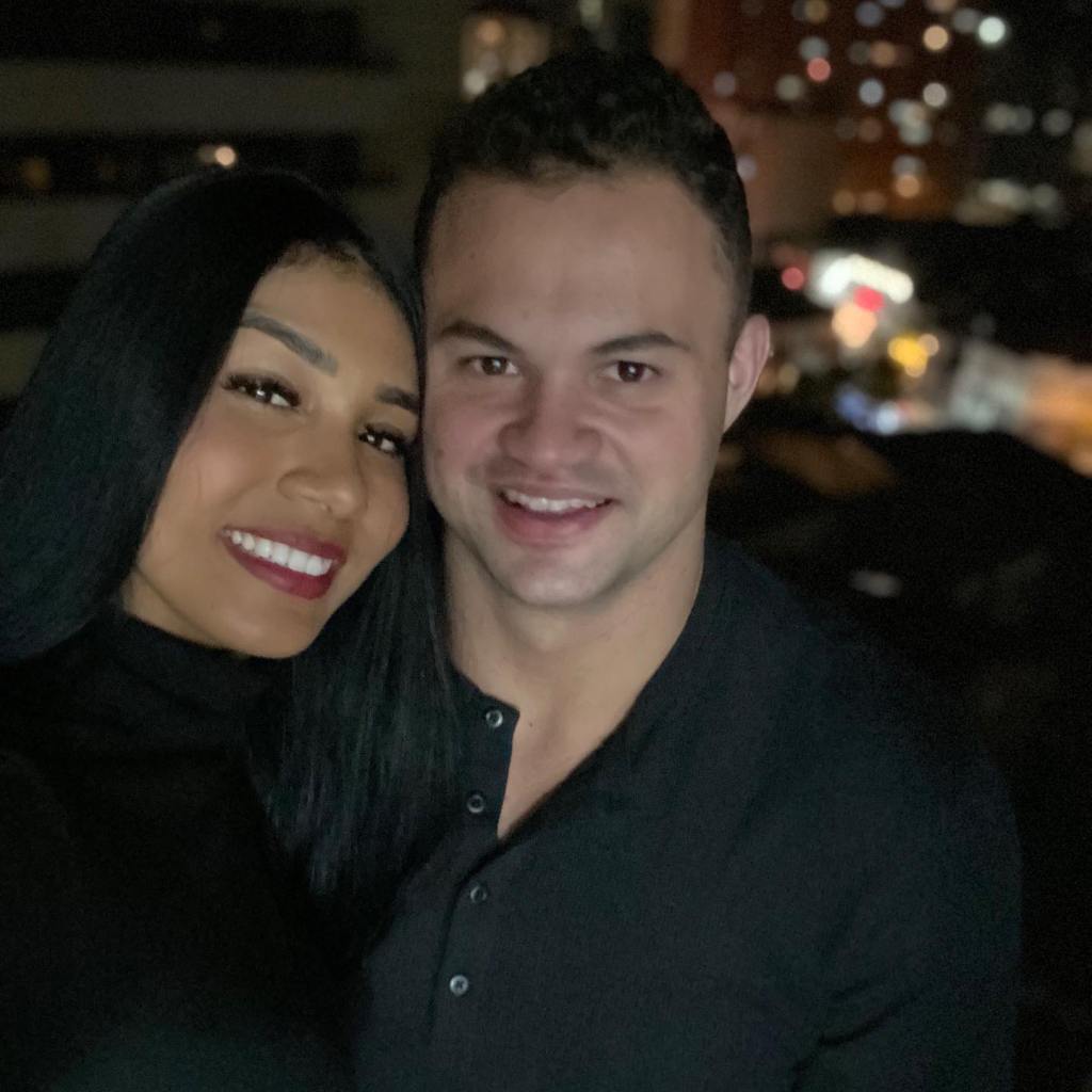 Patrick Mendes and Thais Ramone from "90 Day Fiance" smiling.
