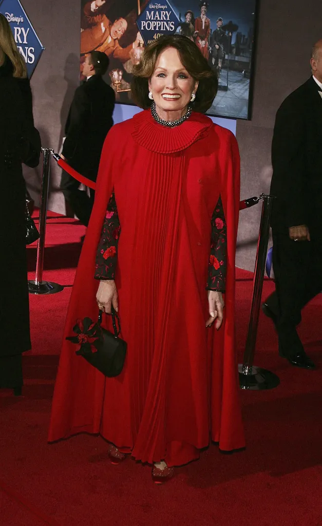 Actress Ann Blyth poses on the red carpet at the "Mary Poppins" 40th Anniversary DVD release party.