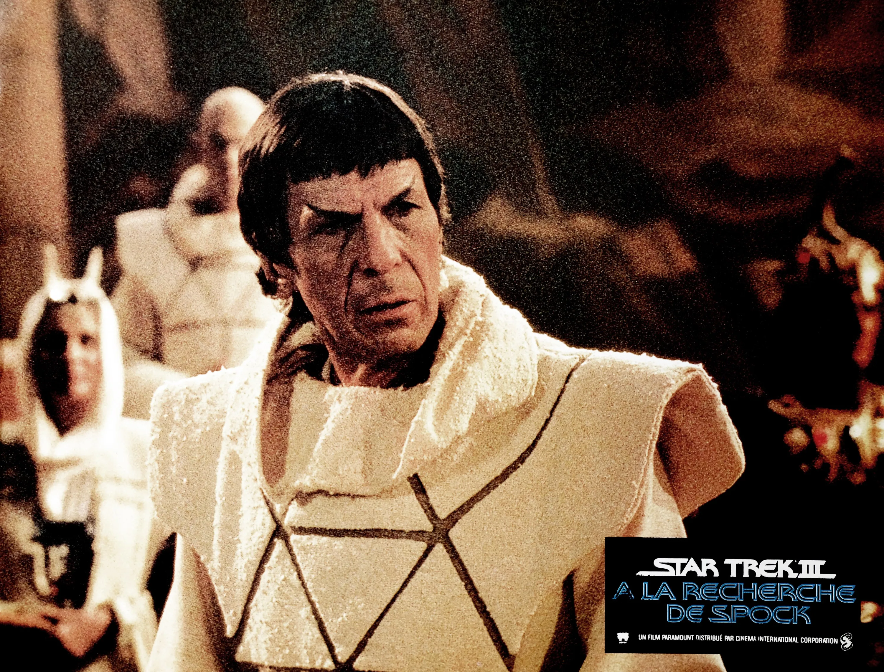 Lobby card for Star Trek III: The Search for Spock, featuring Leonard Nimoy as Spock.